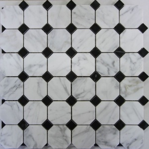 Арт. Octagon Bianco Carrara + Nero Marquina Octagon Bianco Carrara + Nero Marquina